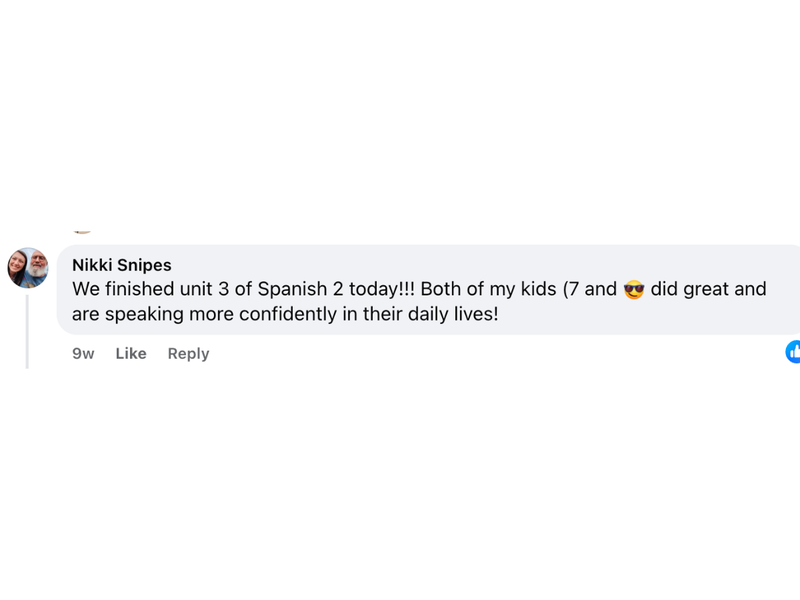 Parent review screenshot