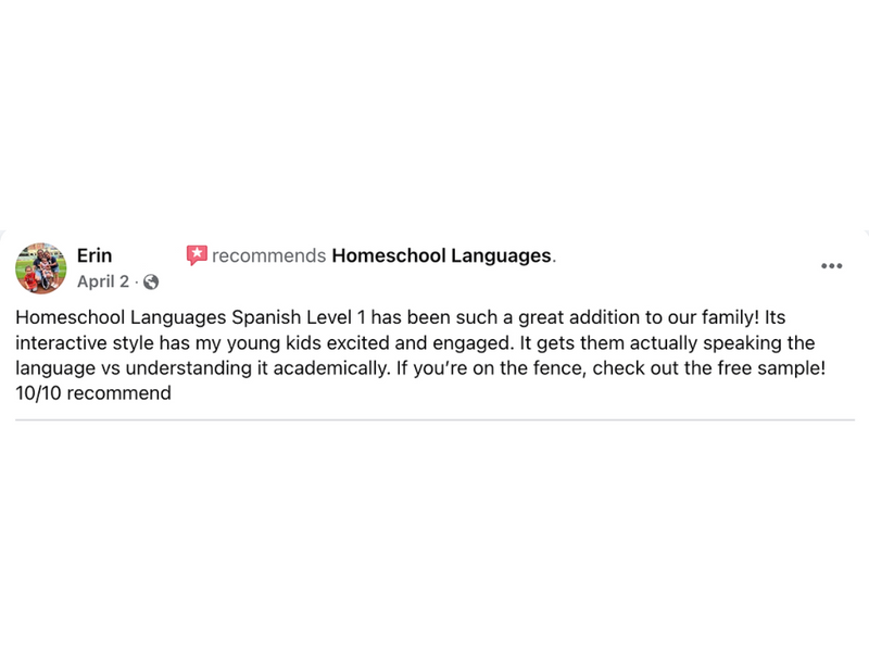 Parent review screenshot