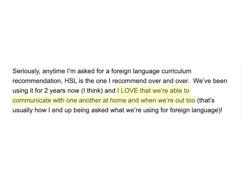 Parent review screenshot