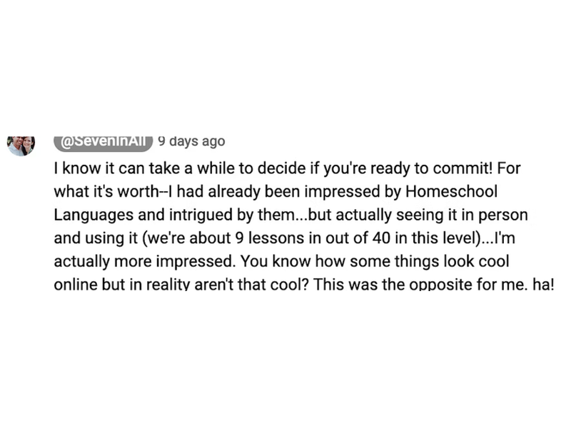 Parent review screenshot