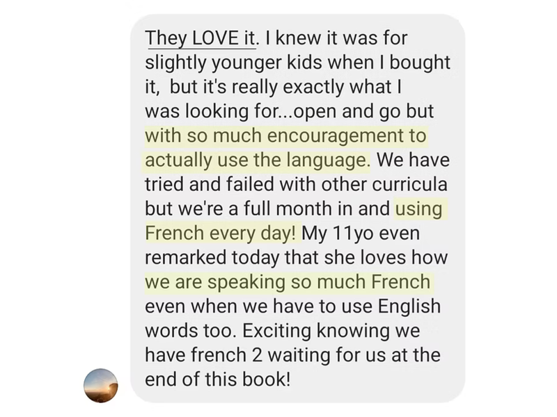 Parent review screenshot