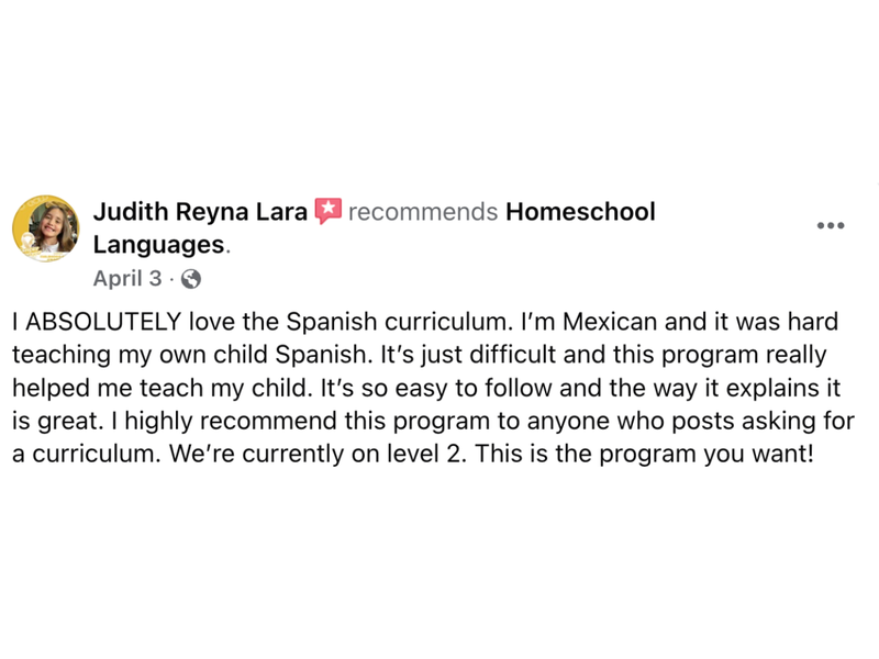 Parent review screenshot