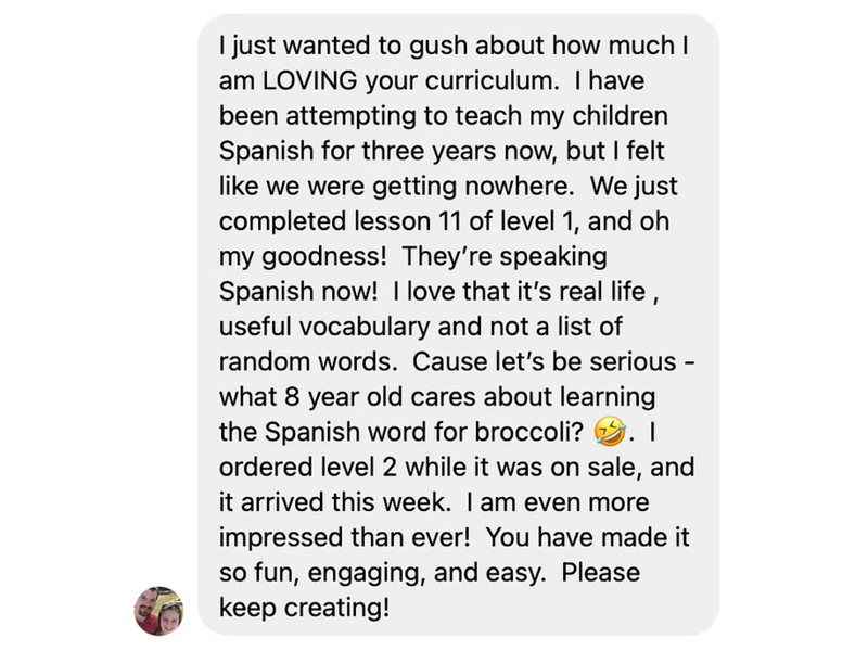 Parent review screenshot