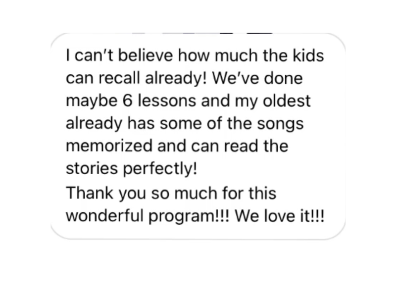 Parent review screenshot