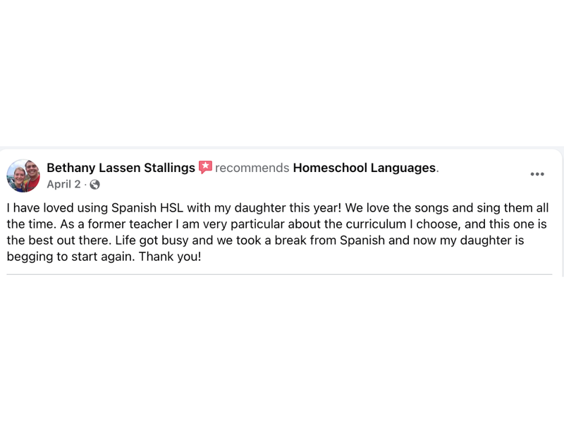 Parent review screenshot