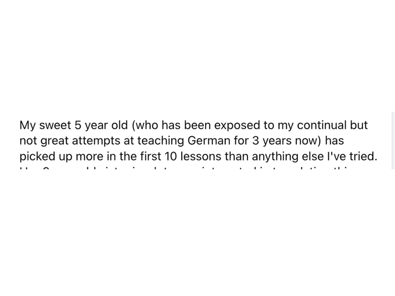Parent review screenshot
