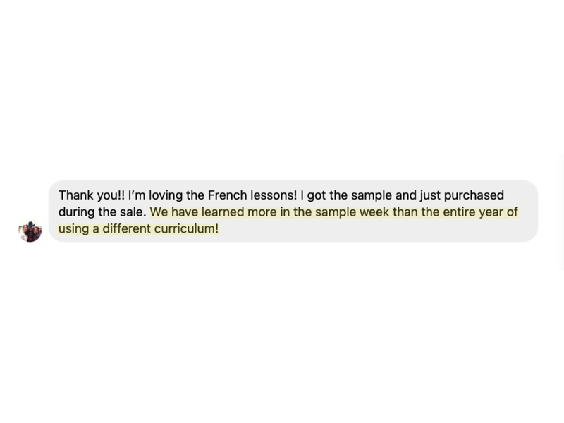 Parent review screenshot