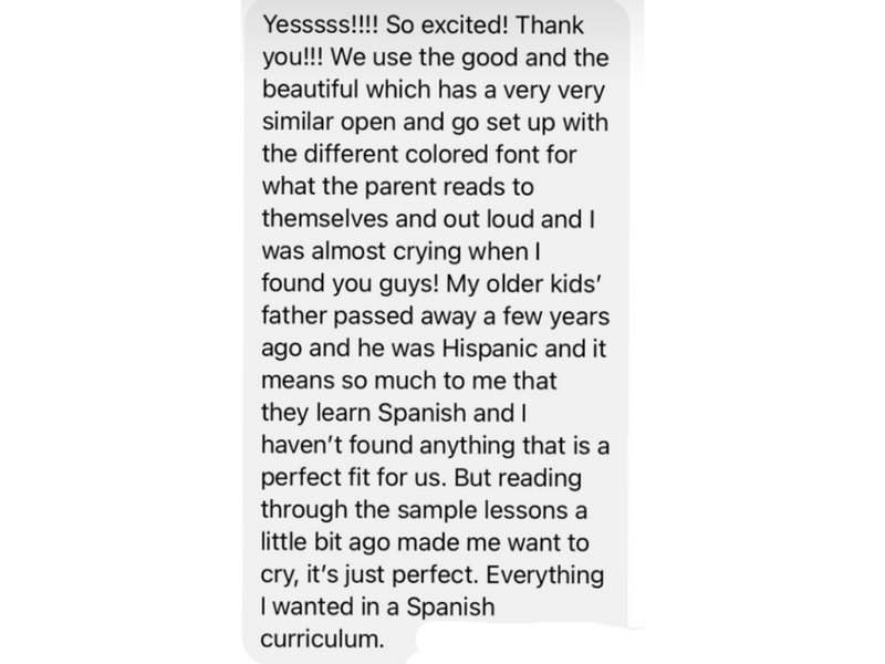 Parent review screenshot