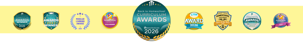 Homeschool Languages curriculum awards including Homeschool.com Back to Homeschool Curriculum Awards 2026, Parents Picks 2026, How To Homeschool 2026 and Best of the Best 2026