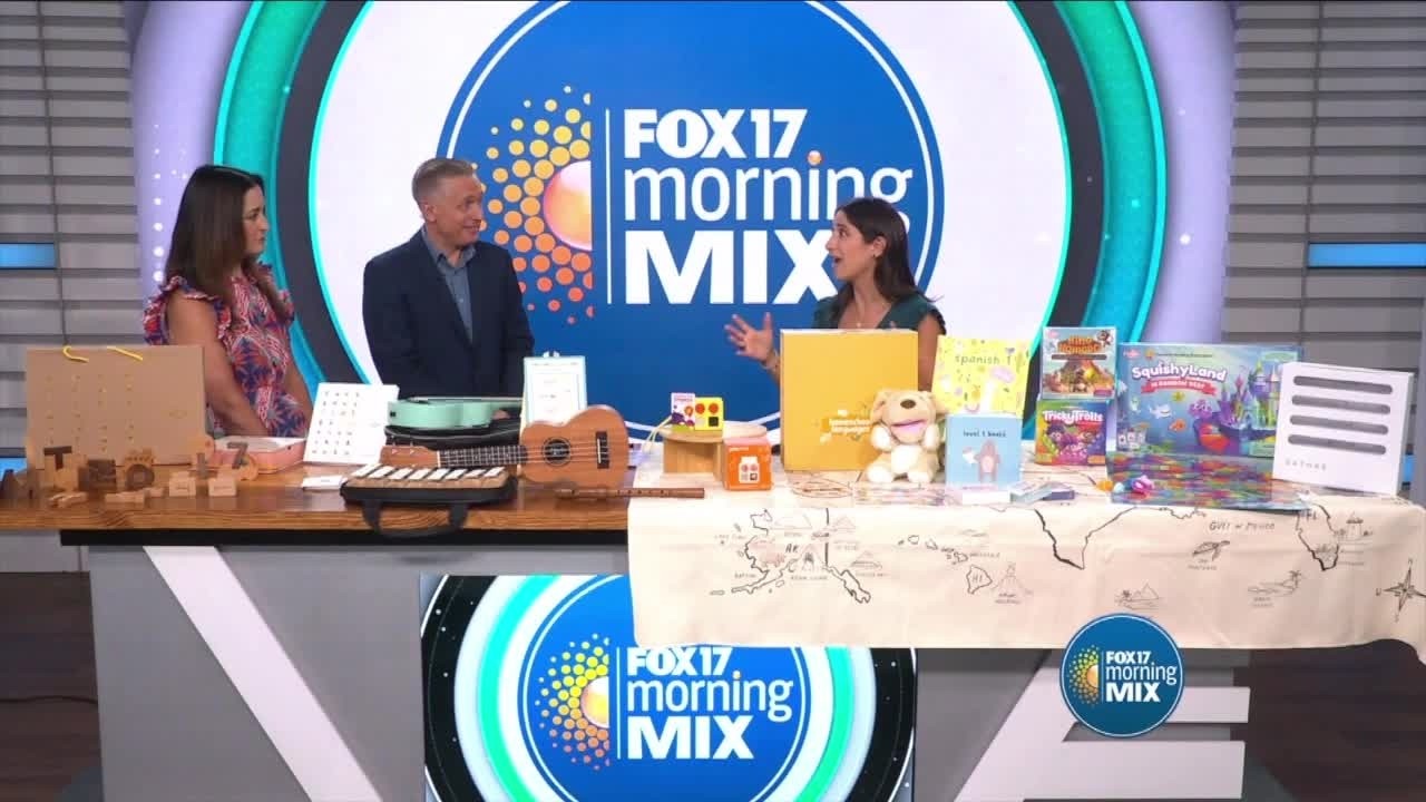 Homeschool Languages Level 1 kit and Alberto the puppet featured on FOX 17 Morning Mix